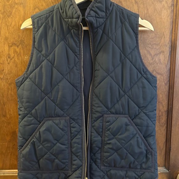 J. Crew Jackets & Blazers - J Crew Women's Navy Blue Puffer Vest NWOT Size Small